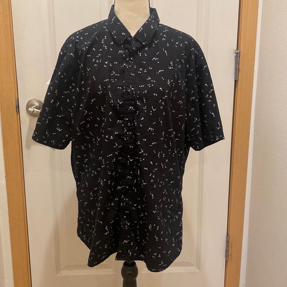 Level Ten Shirts Level Ten Mens Black And White Button Down Short